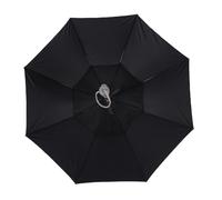 PUSOKEI Parapluie du Soleil de Ventilateur de Pulvérisation, Double Couche Protéger le Parasol Rechargeable pour le Voyage (BLACK)