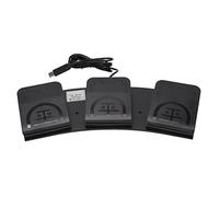 PUSOKEI Pédale Triple USB, 3 Touches, Commutateur au Pied, Clavier D'ordinateur Programmable, Souris pour la Transcription des Jeux