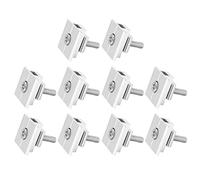 PUSOKEI Pinces Centrales pour Panneaux Solaires, Accessoires de Montage Durables et Pratiques pour Une Installation Efficace, 10 Pièces, Support en Aluminium étanche pour Une Utilisation en Extérieur