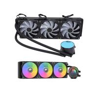 PUSOKEI Refroidisseur Liquide de Processeur AIO 360 Mm, Refroidisseur d'eau de Processeur de Contrôle PWM avec Lumière RVB, pour LGA 1700/1200/2011/1156/1155/1151/1150, AM5/AM4/AM3+/FM2
