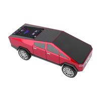 PUSOKEI Réplique de Haut-Parleur Bluetooth pour Camionnette avec écran D'affichage, Radio FM, Lumière de Fête LED, Microphone intégré, Idéal pour Les Amateurs de Voitures (Rouge)