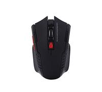 PUSOKEI Souris de Jeu Optique sans Fil, Mini Souris de Jeu Optique sans Fil Portables 2.4Ghz, Souris de Jeu avec 6 Touches, Plug-and-Play(Noir)