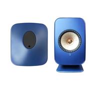 PUSOKEI Support D'enceinte de Bureau pour Haut-Parleur HiFi sans Fil KEF LSX II, Antidérapant et Réduction des Vibrations, Base de Table de Support de Haut-Parleur en Métal (Blue)