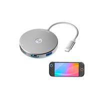 PUSOKEI Switchs 2 Dock, Station D'accueil TV Portable avec HDMI 4K, Type C, USB 3.0, PD 100 W, Remplacement de la Station D'accueil de Voyage pour Console de Jeu en Alliage D'aluminium