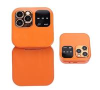 PUSOKEI Téléphone à Clapet 4G LTE, Téléphone Portable débloqué de Base Facile à Utiliser pour Les Personnes âgées, Double SIM, Haut-Parleur, Bluetooth et 3,5 Mm, écran de 1,77 Pouces, (Orange)