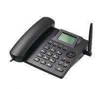 PUSOKEI Téléphone de Bureau Classique GSM Quadribande sans Fil, Identification de L'appelant et Numérotation Rapide, Téléphone Fixe sans Fil Double Carte SIM 2G avec Radio FM, Réveil,