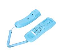 PUSOKEI Téléphone Fixe Mural Antique Téléphone de Nouveauté Rétro avec Fonction de Recomposition de Pause Muette pour la Maison, L'hôtel, la Salle de Bain, Le Salon, L'école et Le Bureau(Bleu)