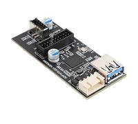 PUSOKEI USB3.2 Gen1 à la Carte de L'adaptateur de Type E et 19pin, Prend en Charge Le Transfert de Données Rapide, Le Boîtier en Résine et ABS, Une Installation Facile, Une Carte