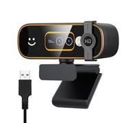 PUSOKEI Webcam 1080P avec Microphone, Mise au Point Automatique et Reconnaissance Faciale, Clip pour Ordinateur Portable de Bureau 2MP sur Caméra Web Vidéo pour WindowsHello