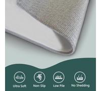 PUSRDEO Tapis aux Motifs Graphiques Audacieux Ballon pour Chambre, Bureau, Cuisine, Anti-Dérapant, Pile Basse, Longue Durée(Blanc)-60x90cm