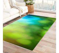 PUSRDEO Tapis d'art Contemporain aux Couleurs Vives Brumeux Doux Au Toucher pour Zone Méditation Bibliothèque Décoration(Vert)-150x240cm