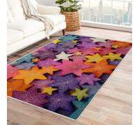 PUSRDEO Tapis Fantastique Micro Plantes Design ChâTeau pour Pièces Vie, Bureau, Cuisine, Résistant Usure, Lavable(Bleu)-150x240cm