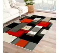 PUSRDEO Tapis Moderne aux Formes Géométriques Géométrie Usage Salle À Manger, Bureau, Entrée, Non Glissant, Durable(Vert)-210x270cm