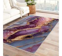 PUSRDEO Tapis Motif Symétrique Flore Digital Doré Doux Au Toucher pour Zone Méditation Bibliothèque Décoration(Rose)-210x270cm