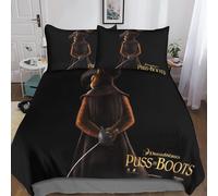 Puss In Boots Cartoon Anime Duvet Set Quilt Bedding Set-Cute Cat Child: Quilt Cover With Pillow For Beddin