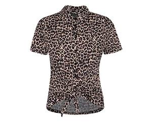Pussy Deluxe Chemisier Court Léopard Femme Chemisier léopard XXL