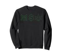 Pussy Money Weed T-Shirt - Cannabis, Dollar, Cat Sweatshirt