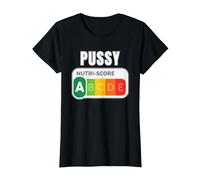 Pussy - Nutri Score - Amusant T-Shirt, Femme, Noir, XXL