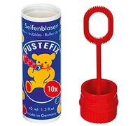 PUSTEFIX Lot de 10 bulles de savon classiques 42 ml I Bulles arc-en-ciel colorées fabriquées en Allemagne I Bulles de savon pour mariage, anniversaire d'enfant, bureau civil, fête de mariage I 10 x 42