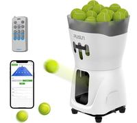 PUSUN PT-Mini Pro Machine à balles de tennis avec télécommande intelligente, vitesse/rotation/fréquence réglables pour débutants, capacité de 65 balles +, autonomie de la batterie de 3 à 5 h