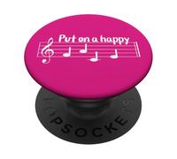 Put on a Happy Face - Note de Sol - Notes de Musique PopSockets PopGrip Adhésif