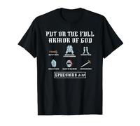 Put on The Full Armor God Funny Saying Christian T-Shirt Graphique avec Valeur