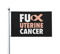 Putain De Cancer De L'Utérus Drapeaux Décoratif Drapeau Résistant Aux Intempéries Drapeau De Jardin Pour Extérieur Porche Intérieur 90X150Cm