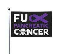 Putain De Cancer Du Pancréas Flag Décoratif Bannière Résistant Aux Intempéries Drapeau De Jardin Pour Vacances Balcon Extérieur 90X150Cm