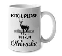 Putain, Je Viens Du Nebraska Mug Mignonne Tasse Élégantes Tasses À Thé Pour Travail Bureau Espresso Cuisine 330Ml
