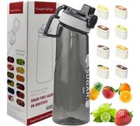 Putextile Bouteille d'eau avec 1 capsule de saveur, 2.0 version améliorée, 700 ml, sans BPA, pour salle de sport et activités de plein air (Color K + 1 Random POD)