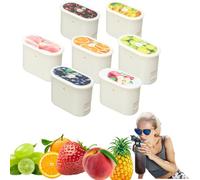 Putextile Bouteille d'eau avec 1 capsule de saveur, 2.0 version améliorée, 700 ml, sans BPA, pour salle de sport et activités de plein air (7POD SET)