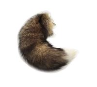 Putextile Pendentif queue de renard environ fourrure Queue porte-clés Extra Grand Anneau pour clés Sac Accessoires Clés de voiture Pendentifs Souple Flannel Décoration de sac à main, Adult size