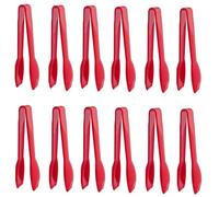 Puthernm 12 Pièces Pinces de Service Cuillère Fourchette Festonnée Ustensiles de Service Accessoires de Charcuterie pour Les Apéritifs de Fête Rouge