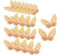 Puthernm 20Pcs 3D Butterfly Party Decoration 2 Giant Paper Butterfly Stickers Big Butterfly Wall Decorations Set, 3 Size
