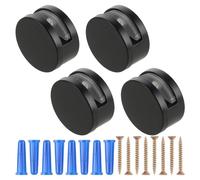 Puthernm 4 Pièces de Matériel de de Miroir, Supports Réglables Sans Cadre, Clips de Fixation, Kit de Suspension de Miroir avec Vis de Service, Ancrages