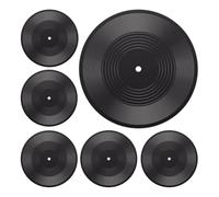 Puthernm 6PCS Records Decorations Rock 70'S Wall Vinyl Records and Roll Music Party Decorations for Disco Birthday Music Thème Party