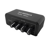 Puthernm AU-402RCA Mélangeur Audio Stéréo Multicanal Réverbérateur Contrôle du Volume Pilote de Casque 3,5 mm 4 Entrées Installation Facile