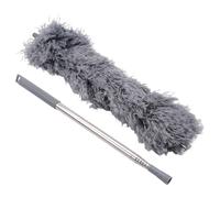 Puthernm Brosse de Nettoyage de GouttièRe Outil de Toiture avec Mât TéLescopique Extensible 8,2 Pieds Outil de Nettoyage de Garde Easy Remove Leave, Gris