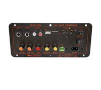 Puthernm Carte D'Amplificateur Audio Bluetooth 5.0 300 W, Caisson de Basses D300, Double Microphone, Module D'Amplification, Lecteur Multimédia de Voiture, Prise UE