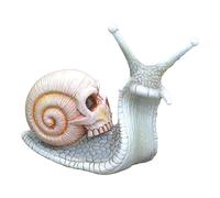 Puthernm Halloween Crâne Escargot, Sculpture de Crâne, Décoration de Maison Résine Artisanat Décoration de Cour Extérieure Crâne Art Sculpture Ornement B Facile à Utiliser