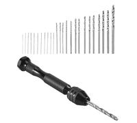 Puthernm Hand Ensemble De Foret Étau De Précision Avec 25 Mini-Forets Hélicoïdaux Pour Modèle,Bricolage, Fabrication De,Outil De Perçage Polyvalent Pour Outil Rotatif,Métal,Bois,Etc.