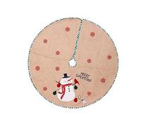 Puthernm Jupe d'arbre de Noël Ornement d'arbre de Noël Style Treillis Tapis d'arbre de Noël Doux Modèle de Bonhomme de Neige