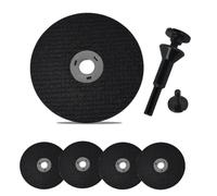 Puthernm Kit de Meules de Coupe de 3 Pouces avec Mandrin de 1/4 Pouce, Disques de Coupe avec Trou D'Arbre de 3/8 Pouce 5 Pièces + 1 Mandrin