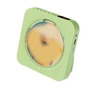 Puthernm Lecteur CD Portable -718 Bluetooth, Haut-Parleurs Doubles, Radio FM, USB, Mode Casque, Son Stéréo, Prise Européenne Verte
