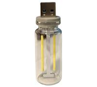Puthernm Lumières D'Ambiance Intérieure de Voiture USB Mini Lampes à Ampoule LED USB Enfichables pour Chambre à Coucher, Crèche, Voiture, Lumière Blanche