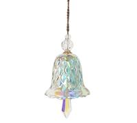 Puthernm Ornements de Cloche en Cristal Coloré Attrape-Soleil Arc-en-Ciel, Ensemble de 2 Carillons Éoliens en Verre Pendentifs Décoration D'Intérieur Facile à Utiliser