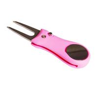 Puthernm Outil de Gazon de Golf Rose avec Marqueurs de Balle de Golf Magnétiques, Marqueurs D'Outils de Réparation de Fourche