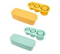 Puthernm Plateau à Glaçons en Silicone avec Couvercle pour Gobelets de 20 à 40 Oz, 3 Moules à Glaçons à Cylindre Creux pour Tasse, Grand B Réutilisable