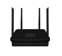 Puthernm Routeur WiFi AC1200Mbps Routeur Ethernet Gigabit Double Bande 2,4 GHz 5 GHz RéPéTeur WiFi RéSeau sans Noir-Prise UE