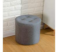 PUTHLLA Poufs Ronds Modernes, Repose-Pieds rembourré antidérapant Doux avec Housse Amovible pour Chambre d'enfant, Salon, Chambre à Coucher, Balcon-j 32x32x28cm(13x13x11)